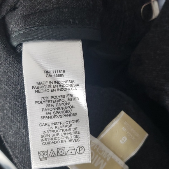 NWT Michael Kors Derby Grey Pants Size 6 or 8 - Picture 4 of 5